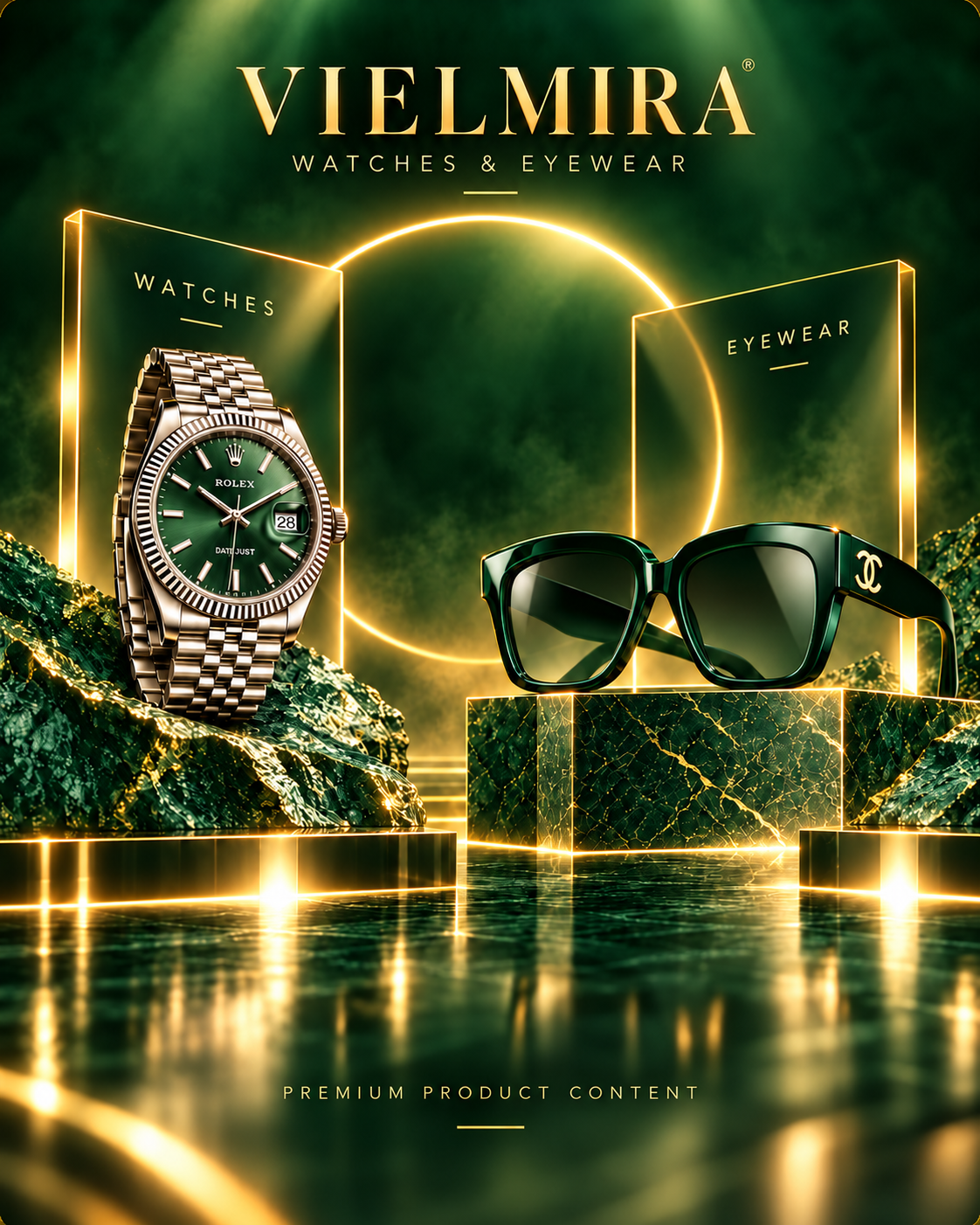 Vielmira Watches and Eyewear golden campaign